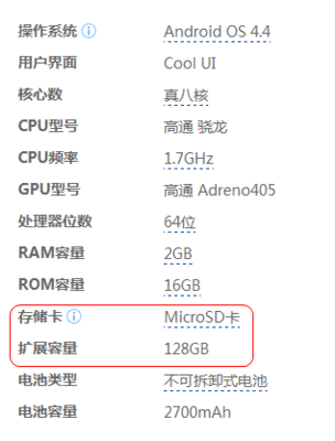 酷派s6内存多少钱一个
