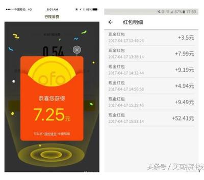ofo每天多少红包