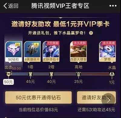 王者荣耀会员6要多少钱
