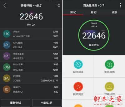 红米2a 跑分多少