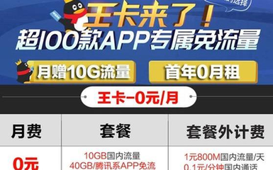 腾讯王卡一月多少流量