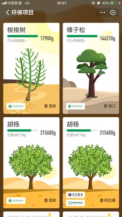 蚂蚁森林的胡杨需要多少能量