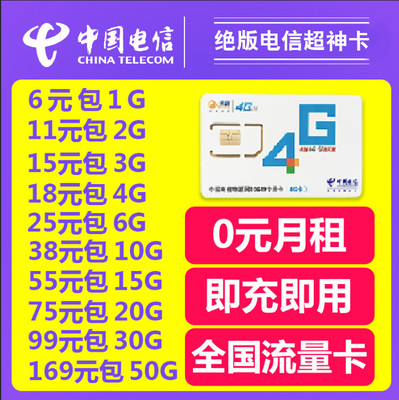电信流量1g官方多少钱