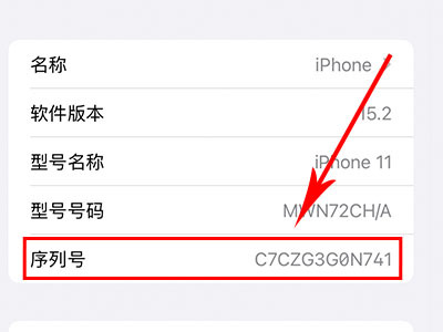 苹果6的序列号是多少