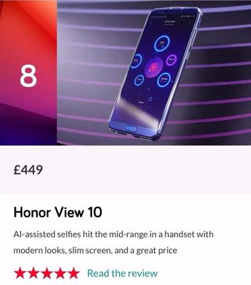 honor view 10多少钱?