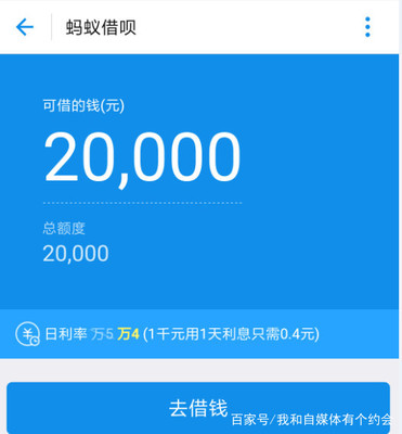 大家支付宝里面的借呗都多少额度