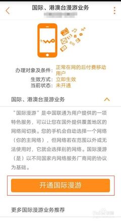中国联通开通国际漫游多少钱